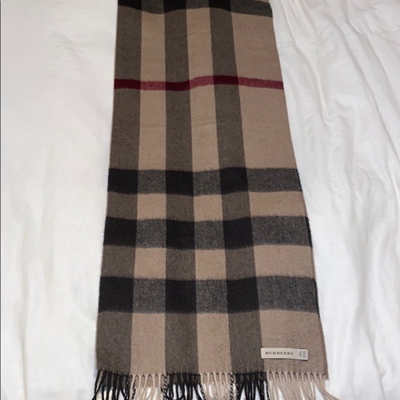 Burberry Accessories - Burberry 100% Cashmere Extra Long Scarf